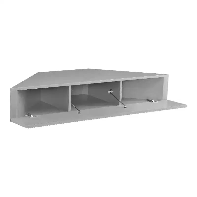 Mid-Century Modern 3-Shelf Corner Floating TV Stand for TVs up to 50"