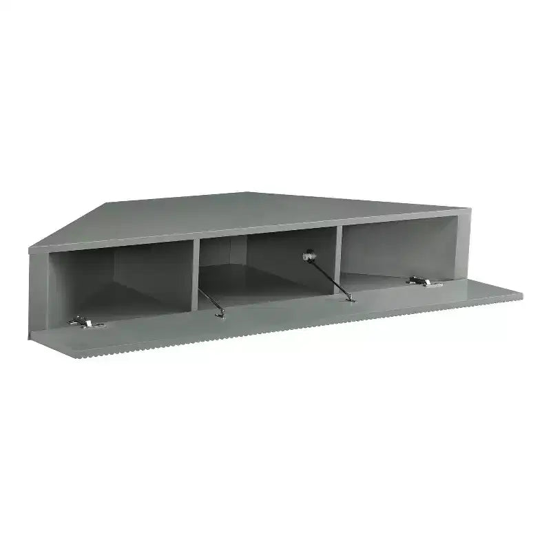 Mid-Century Modern 3-Shelf Corner Floating TV Stand for TVs up to 50"